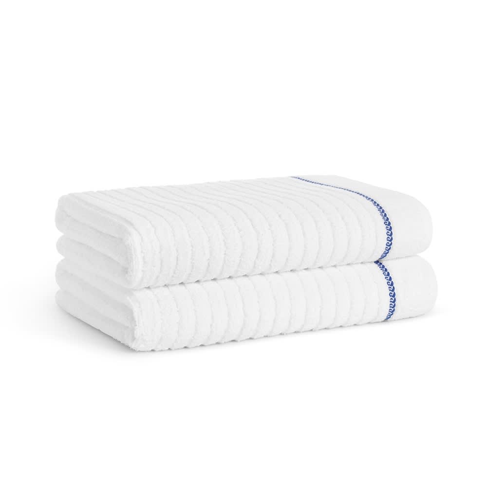 GuestSupply US | Seaside Pool Towel, Cotton Ribbed, White GuestSupply US | Seaside Pool Towel, Cotton Ribbed, White